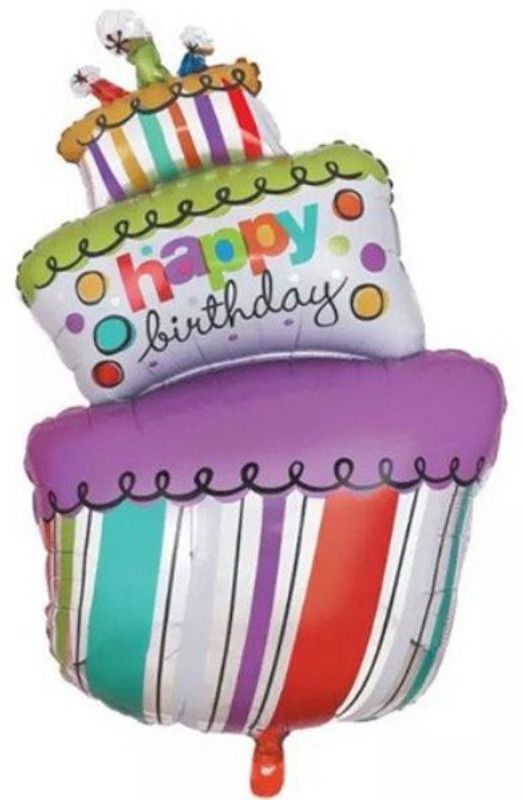 FUNCART Printed FB3TIERCAKE Balloon  (Multicolor, Pack of 1)