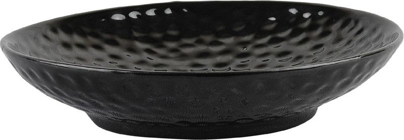 VarEesha Glossy Black Diamond Round Serving Dish Tray  (Microwave Safe)