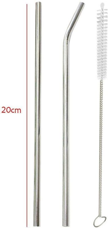 play run Candy Drinking Straw  (Silver, Pack of 3)