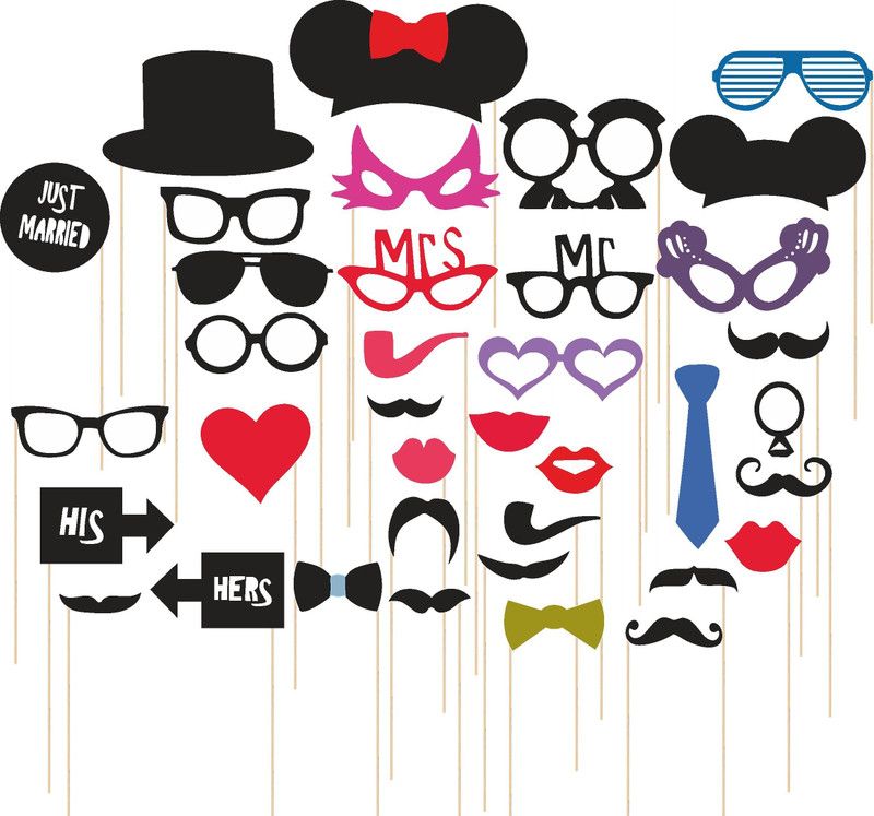 GALAXY COMFORT Set Of 31 Bachelor Party Props Photo Booth Board  (Party)