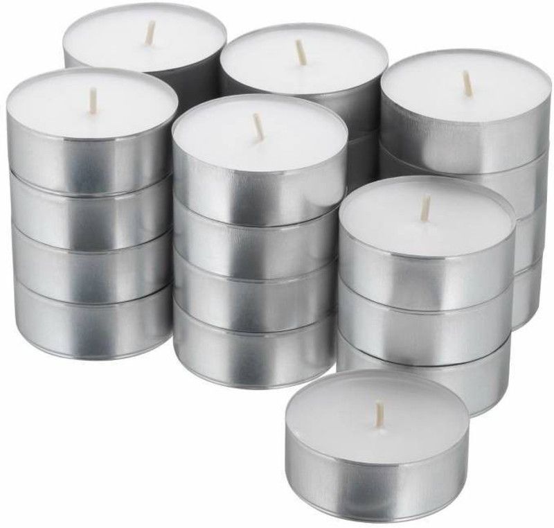 eshopglee Tea Light Candle (Burning 3 hours) Candle  (White, Pack of 25)