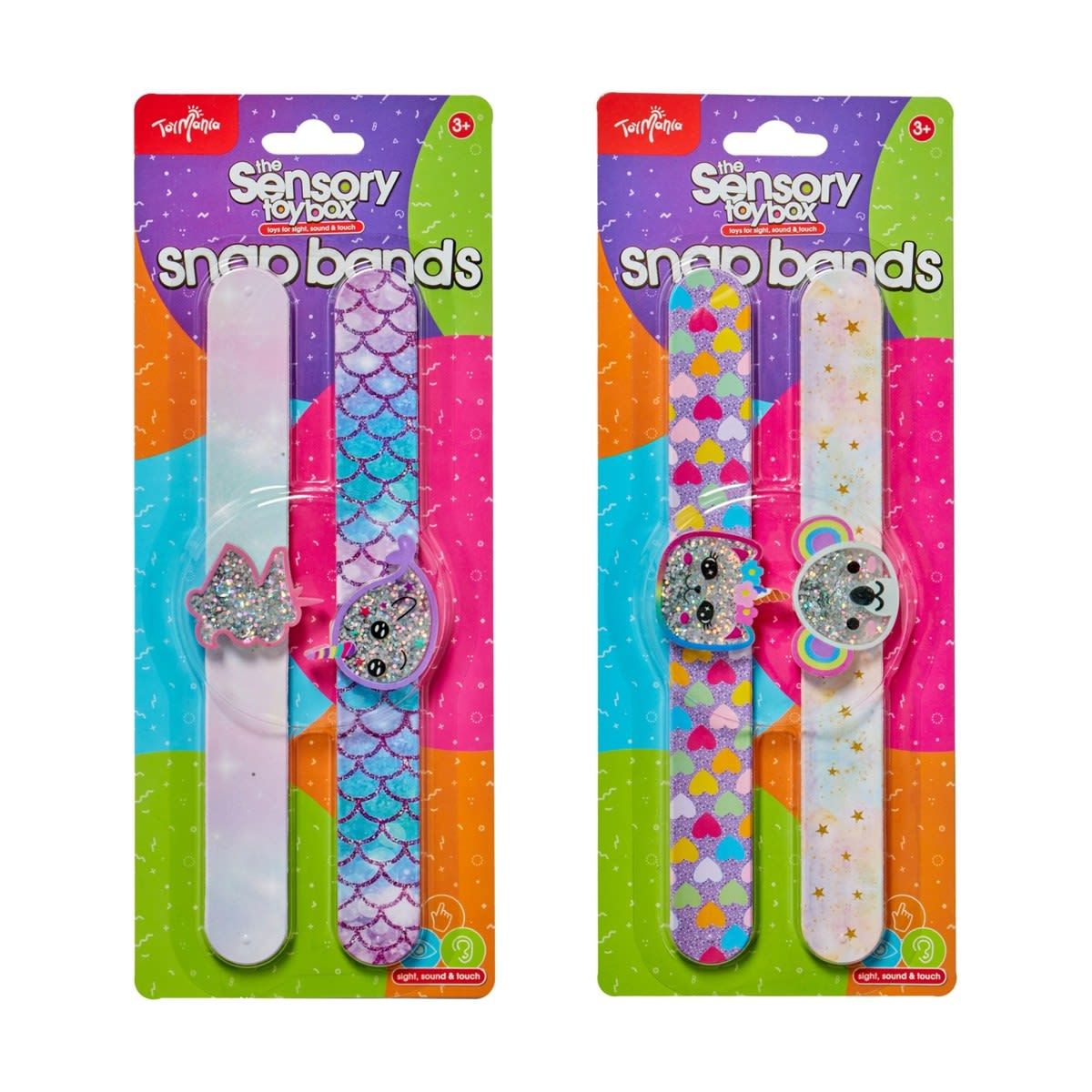 2 Pack Toy Mania The Sensory Toy Box Snap Bands - Assorted