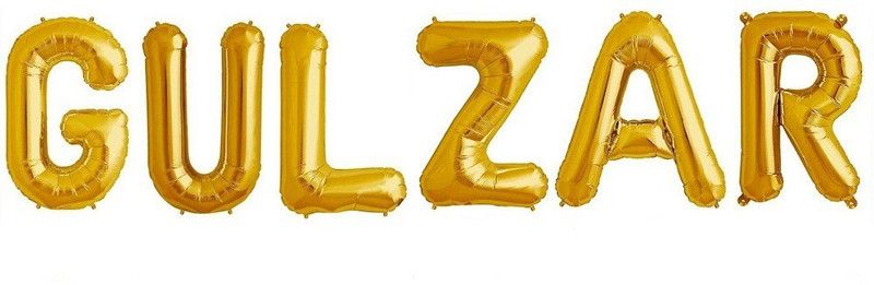 CC&S Solid "GULZAR" Name Decoration Letter Foil Balloon For Birthday/Celebration/Surprise/Wedding Party Letter Balloon  (Gold, Pack of 6)