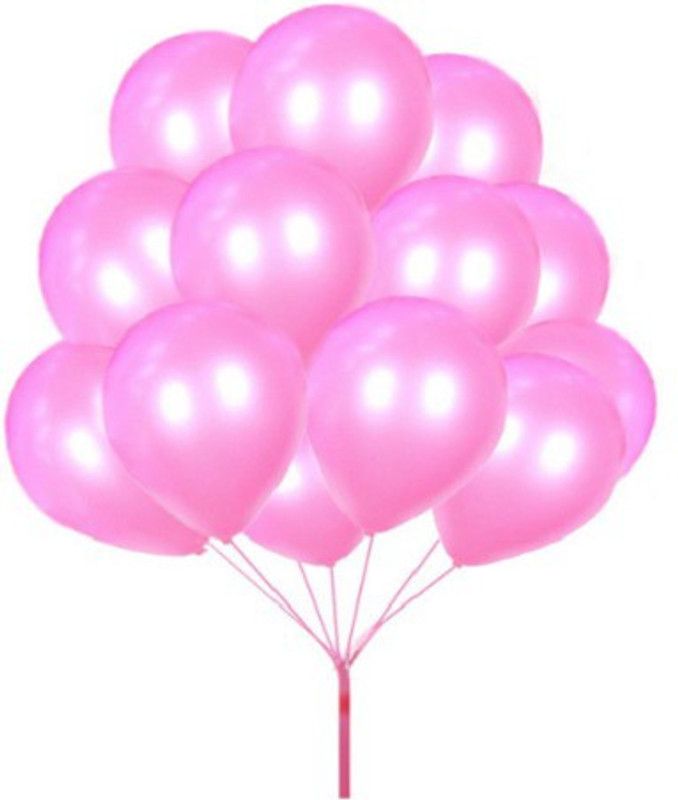 PartyballoonsHK Solid Metallic Pink 9 Inches thicken Wedding Party Baby Shower Christmas Birthday Carnival Party Decoration Balloon  (Pink, Pack of 100)