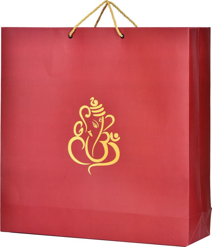 PPJ Printed Party Bag  (Maroon, Pack of 30)