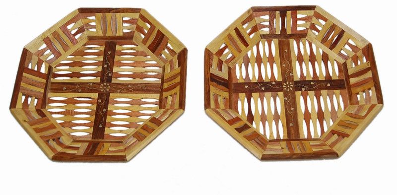FABULO wood serving try Tray  (Pack of 2)