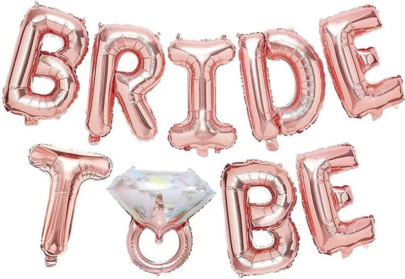 Party Decor Mall Rose Gold PartyDecor Mall Rose Gold Bride to Be Foil Balloon with Ring Foil Balloon
