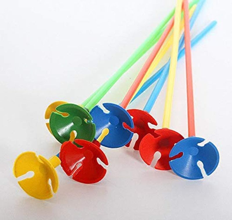 Blooms Mall Solid Balloon Stand with Holder Balloon  (Multicolor, Pack of 100)