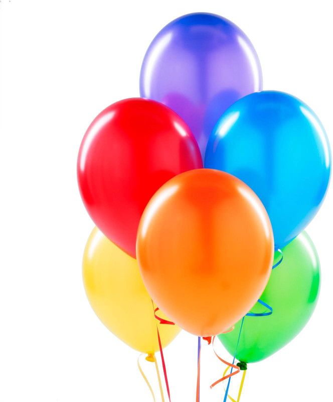 Kidzoo Solid 9" Inch Balloon (Multicolor, Pack of 50) Balloon  (Multicolor, Pack of 50)