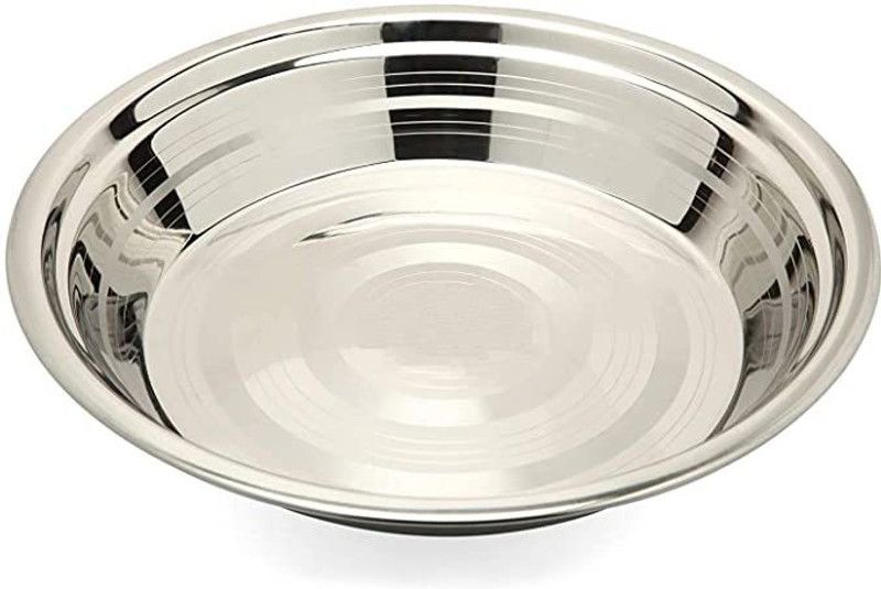 KhatuMart Stainless Steel Heavy Atta Parat with Mirror Finish 10 inch Paraat