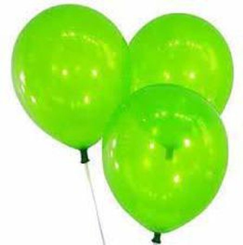 HARDATAR Solid HD Metallic Finish Light Green Pack of 50 Balloon  (Green, Green, Pack of 50)