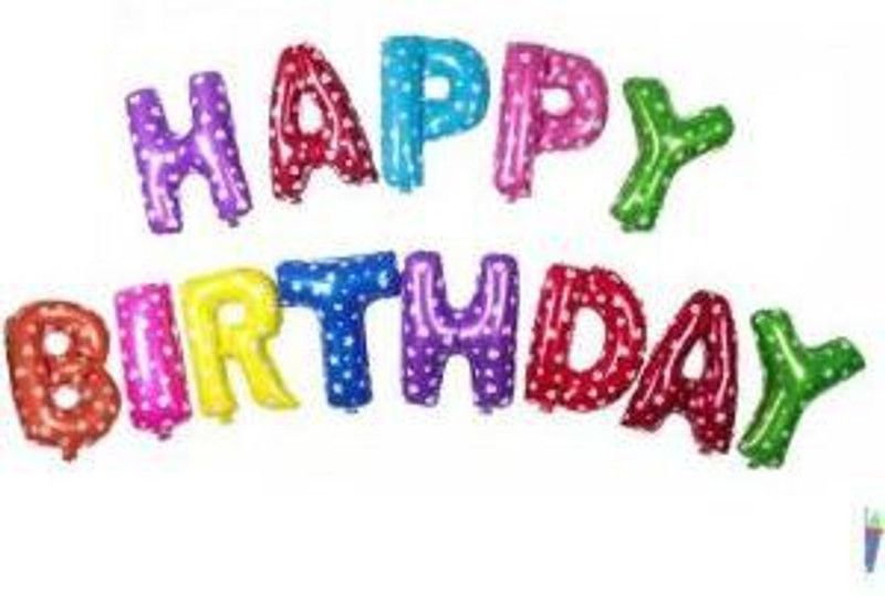 Jhai Kal Printed Happy Birthday Letter Foil Balloon Birthday Party Supplies , Happy Birthday Balloons for Party Decoration Balloon  (Multicolor, Pack of 13)
