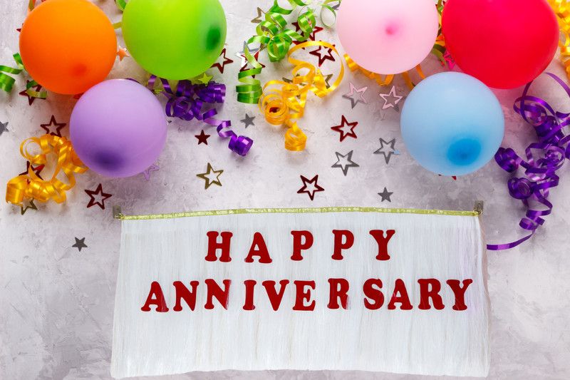 shreehandloom shreehandlooms99 Anniversary Decorations for Home With Happy Anniversary Banner Kit- Led Light Balloon Decoration for Wedding Party Decoration - Husband Wife 1st, 25th,50th Wedding Mom DAD Banner  (3 ft, Pack of 2)
