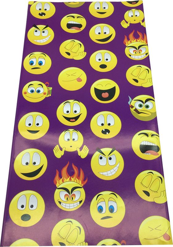 FUNCART Purple smiley wrapping paper (10pcs/pack) smiley paper Gift Wrapper  (Mutlicolor)