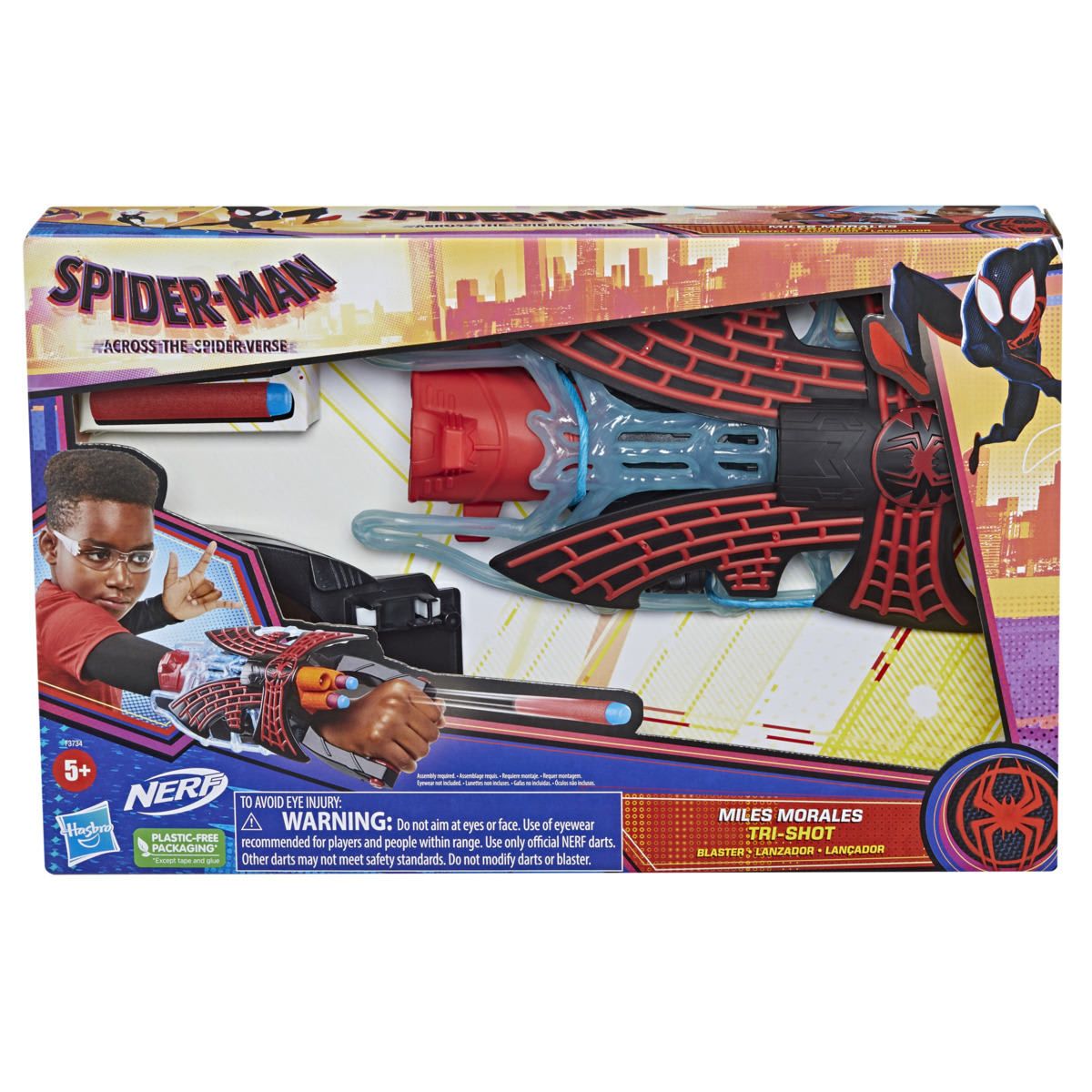 Nerf Spider-Man Across The Spider Verse Miles Morales Tri-Shot Blaster