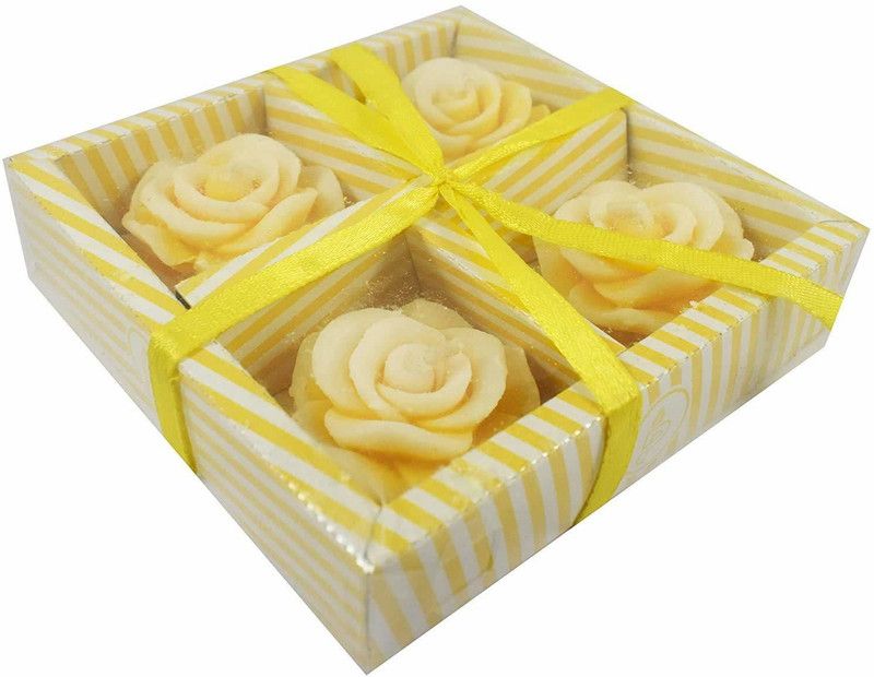 Twixxle VXI™-561-ED-Floating Rose Decorative Smokeless Candle, Set of 4 Candle  (Multicolor, Pack of 4)