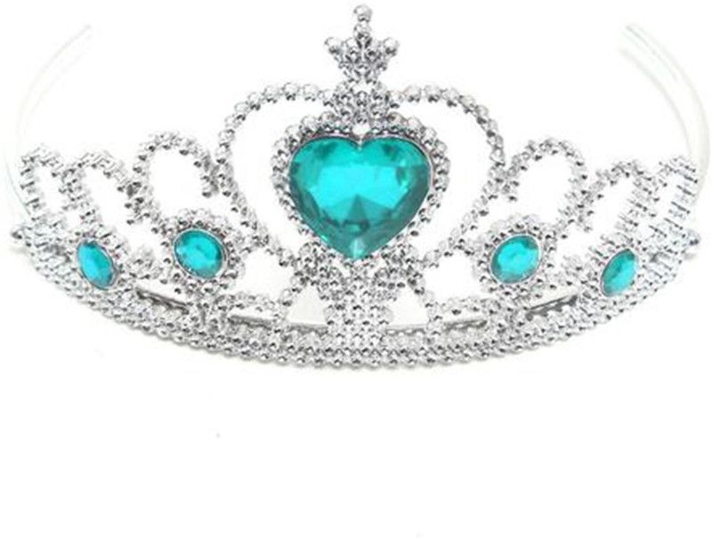 FUNCART Tiara  (Blue, Silver, Pack of 1)