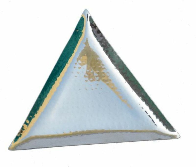 PARDEEP KHERA TRIANGULER SERVING PLATES Quarter Plate  (Pack of 3)