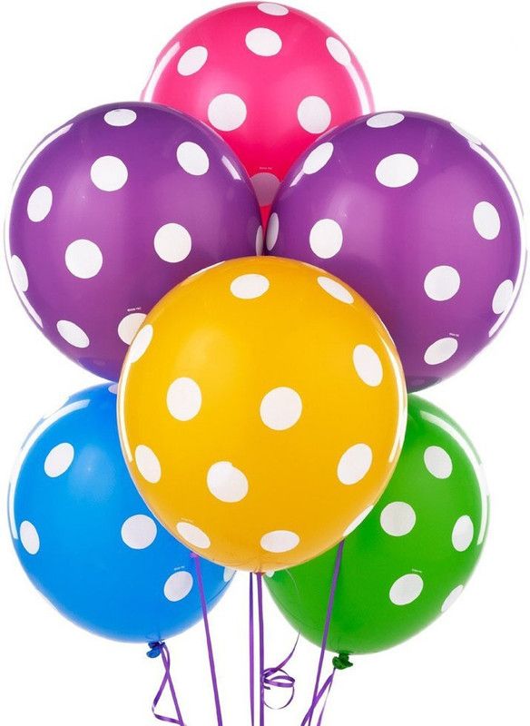 Nxt Gen Solid Polka5000002569 Balloon  (Multicolor, Pack of 50)