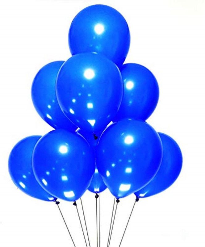 FUNCART Solid MLBDKB-FUN Balloon  (Blue, Pack of 10)