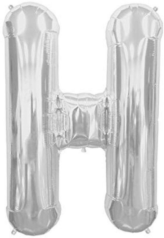 Uniqon Solid (40.64 CM) Alphabet (H) Soild (Silver) Color 3D Foil Balloons For Kids Party Supplies, Birthday And Anniversary Parties Decoration And Celebration Balloon  (Silver, Pack of 1)