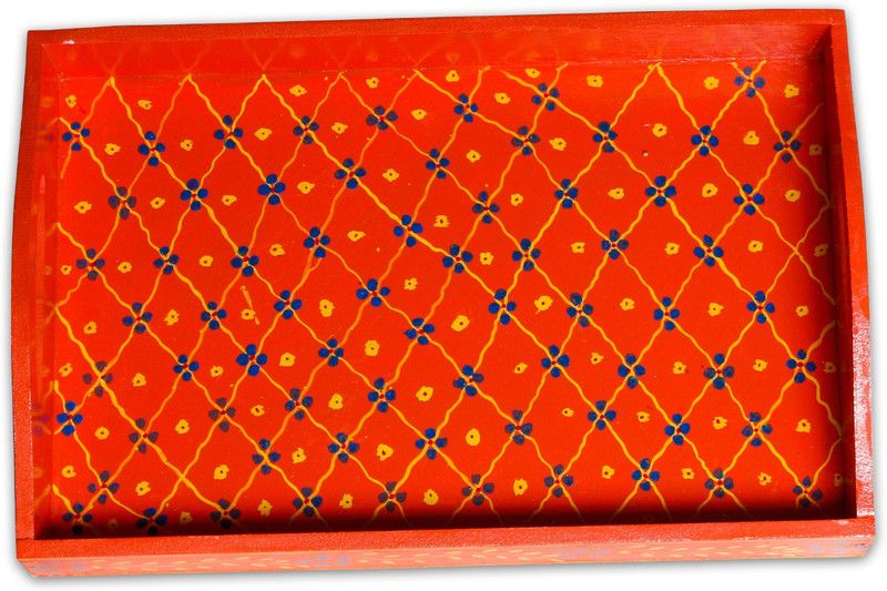 Craftox Décor MDF Wooden Handpainted Serving Tray For Kitchen/Table/Dinning/Gifts (IHK17019) Tray