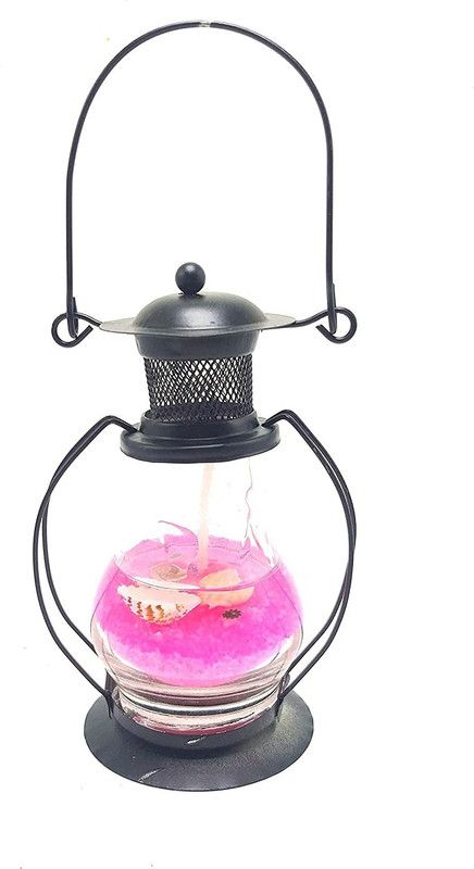 homedecor anurudh Lantern Gel Candle with Pack of Wax Night Candle Party (pink 1) Candle  (Pink, Pack of 1)