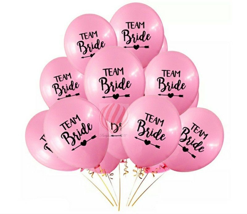 PartyballoonsHK Printed HEN party - Team Bride Balloon  (Pink, Pack of 1)