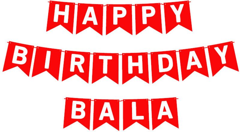 Midas Craft Happy Birthday Bala_01. Pennant Banner  (10 ft, Pack of 1)