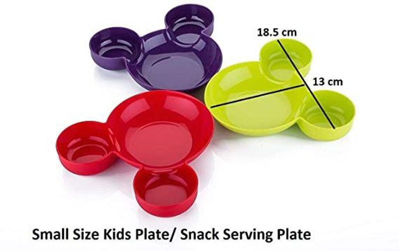 EZVISION MICKY PLATE (Pack of 5) Half Plate  (Pack of 5, Microwave Safe)