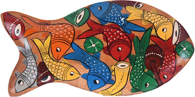 DACA FISH SHAPED PATACHITRA PAINTED SERVING TRAY Tray