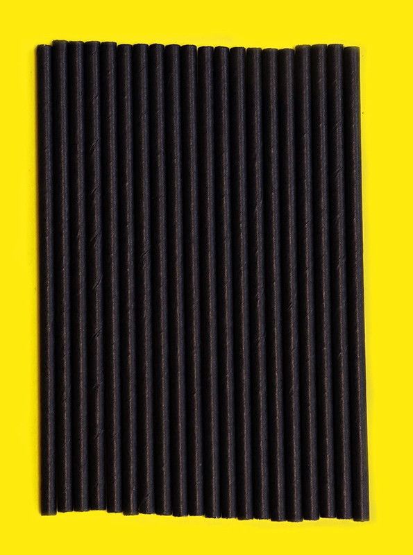 balluji Straight Drinking Straw  (Black, Pack of 50)