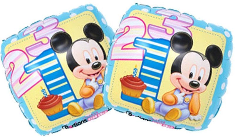 AMFIN Printed 18 Inch (Pack Of 2) Mickey Mouse Foil Balloon For Birthday Party / Mickey Mouse Theme Party Foil Balloons / Mickey Mouse For Birthday Party Decoration Balloon  (Multicolor, Pack of 1)
