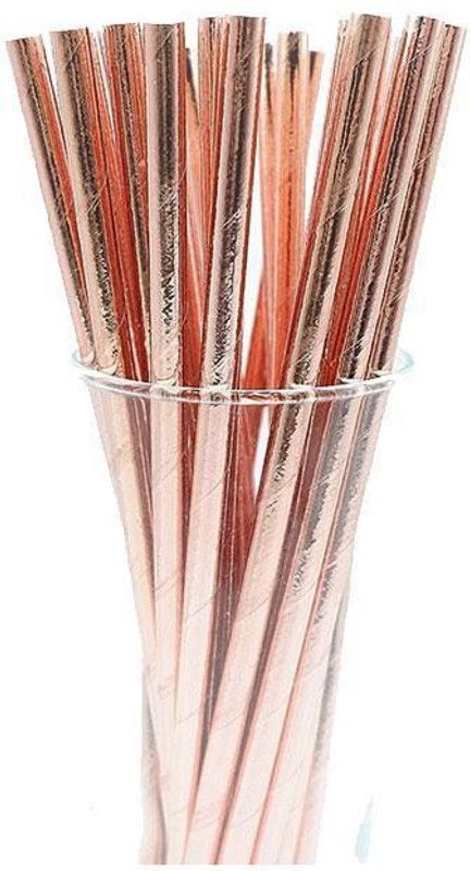 Hippity Hop Straight Drinking Straw  (Gold, Pack of 25)