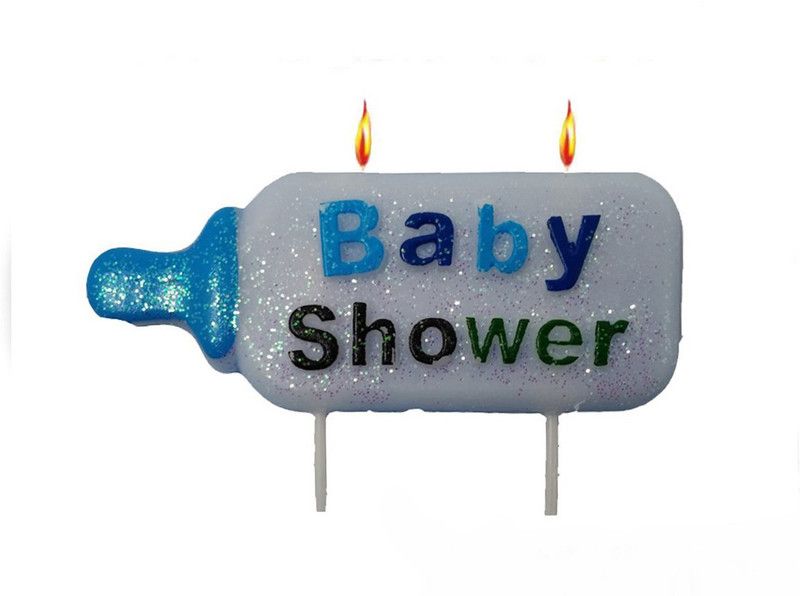 AMFIN Baby Shower Candles For Decoration / Bottle Shape candle Candle  (Blue, Pack of 1)