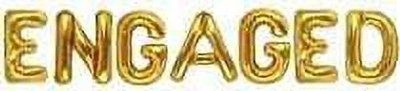 Nayugic Solid Engaged Gold Foil Balloon Set of 7 pcs for Birthday Party Anniversary Wedding Decoration Letter Balloon  (Gold, Pack of 7)