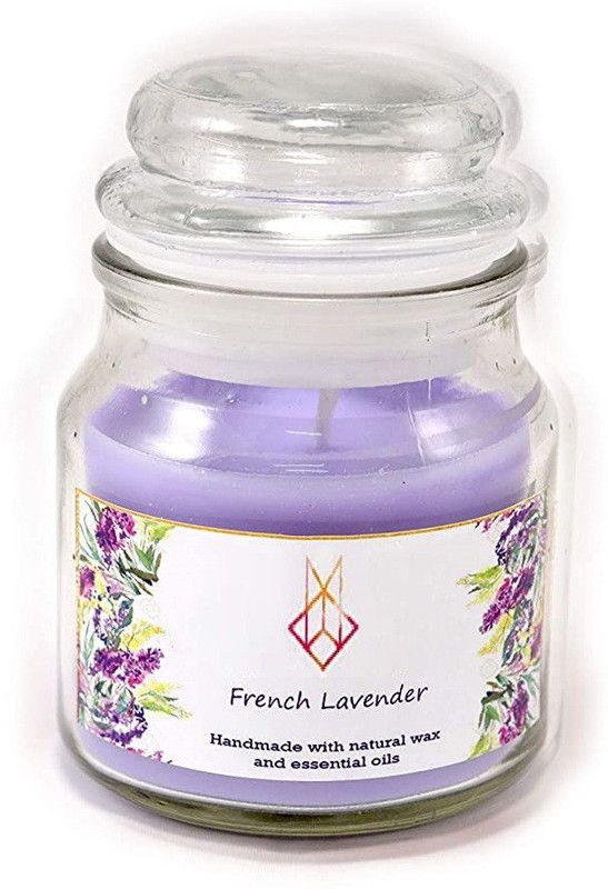 Twixxle XXI™-191-BV-French Lavender Scented Candles, Soy Wax Candles Candle  (Multicolor, Pack of 1)