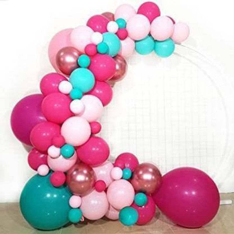 Yash Enterprises Solid Solid Chromium balloons Balloon (Multicolor, Pack of 107) Balloon  (Multicolor, Pack of 107)