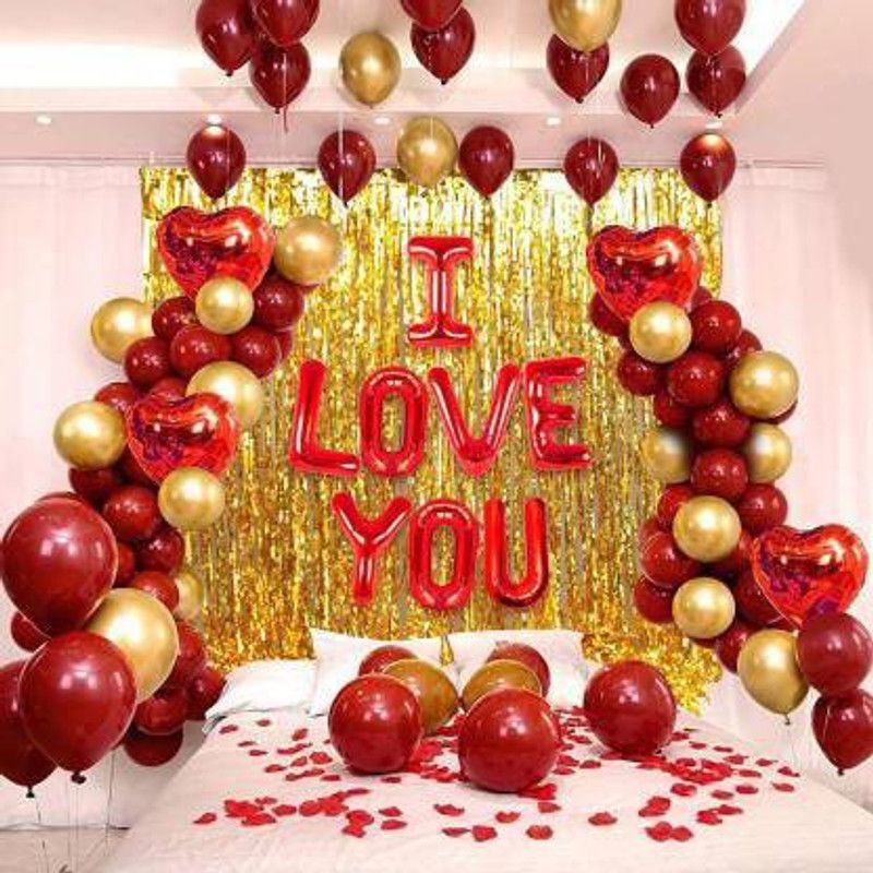 GREENWORLDDECOR Solid PA38 Balloon  (Red, Pack of 47)