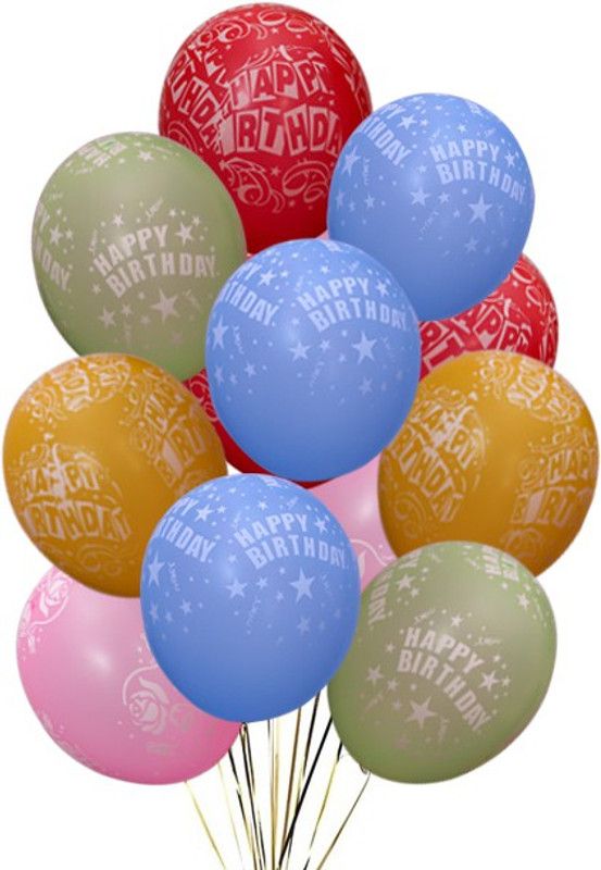 KPJUSTCLICK Printed Balloon Multicolor Balloon  (Multicolor, Pack of 40)
