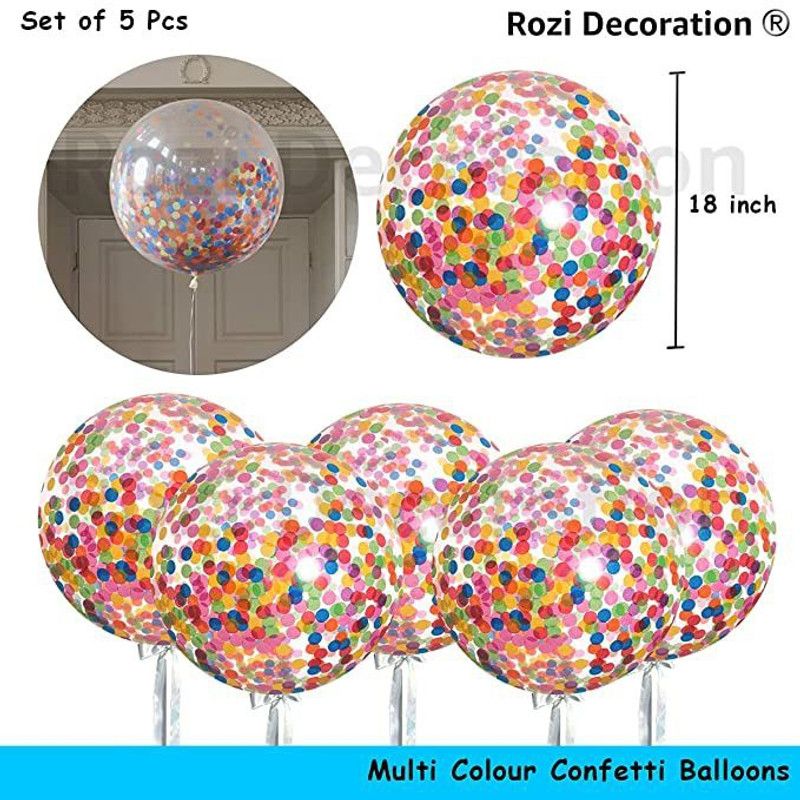 firstbuy Solid Confetti Balloon For Birthday,Anniversary,Wedding Party Decor Balloons -h29 Balloon  (Multicolor, Pack of 10)