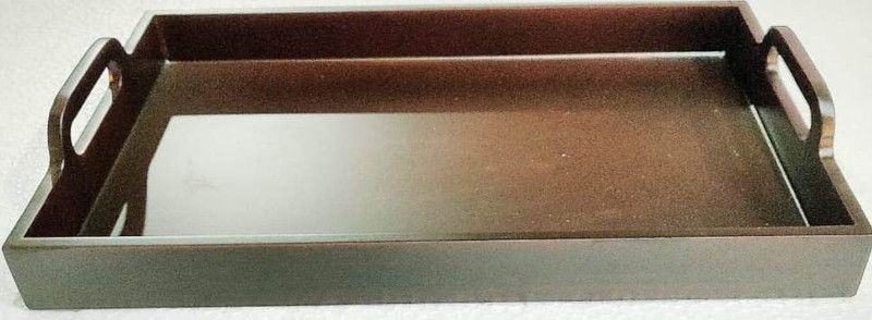 fs fancy fancy Wooden Decorative Serving Tray Handle cut 16 inch Long (brown ) tray Tray  (Microwave Safe)