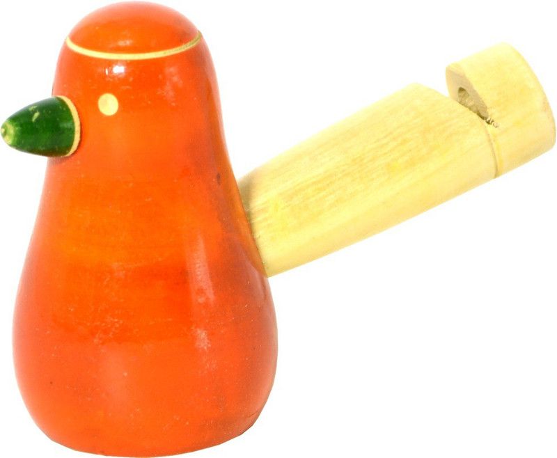 Santarms Handmade Bird Whistle Wooden Toy Orange color Pealess Whistle  (Orange, Pack of 1)