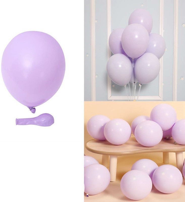 ANVRITI Solid Solid Pastel Colored Balloons Pastel purple Color Pack of 75 Balloon  (Purple, Pack of 75)