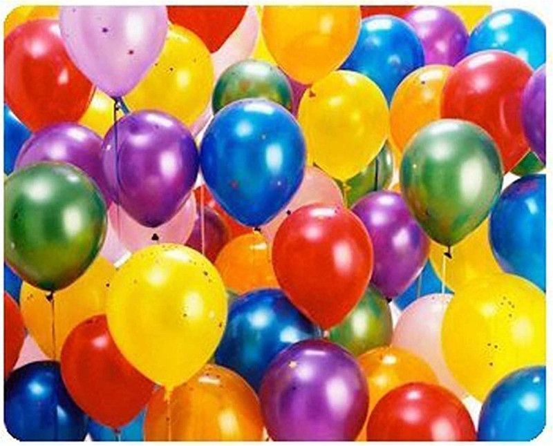 imtion Solid Balloon Pack of 100 Pieces (Multicolor) for Birthday Party Decoration & Occasions wedding Balloons mix colour Balloon  (Multicolor, Pack of 100)