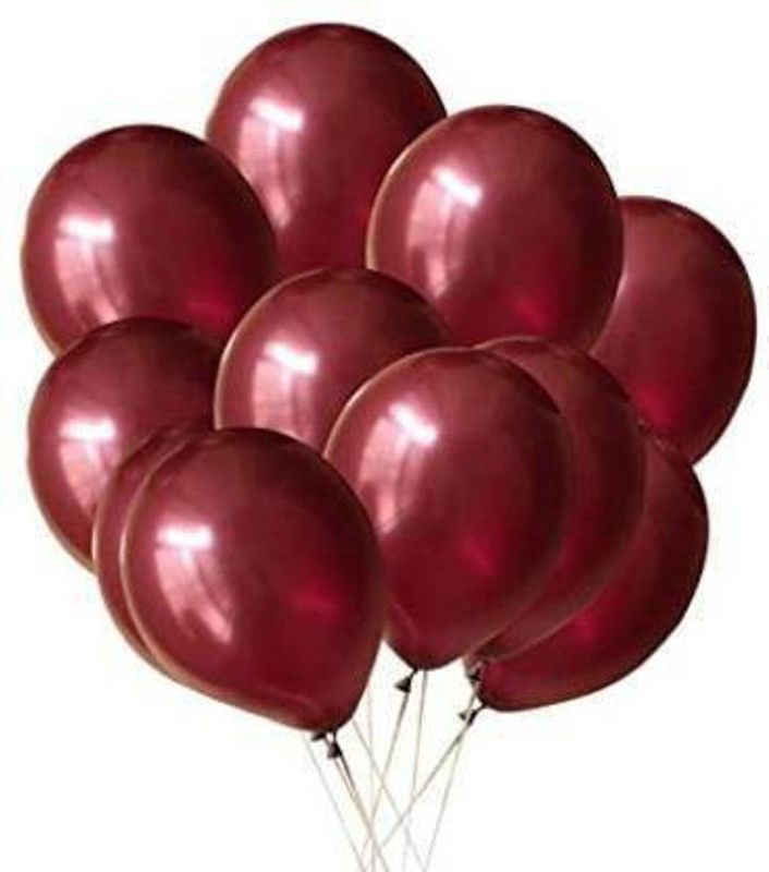 jeenishaworld Solid Solid Happy Birthday Balloons Wine color (pack of 100) for birthday decoration, party, anniversary, love decoration, baby shower decoration Balloon  (Red, Pack of 100)