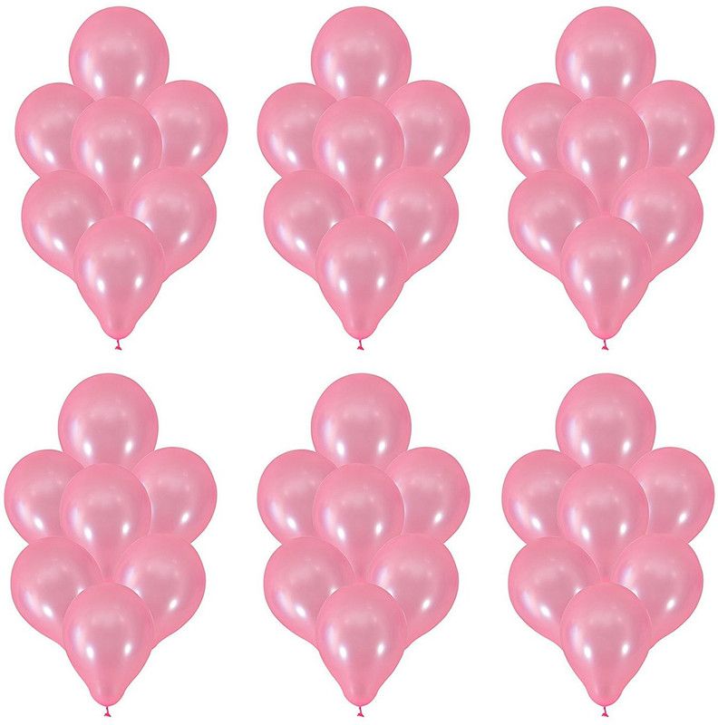 Instabuyz Solid Balloons for Party Festival Diwali Christmas Decorations New Years Celebrations Birthday Party Pink Balloon (50pcs set) Balloon  (Pink, Pack of 50)