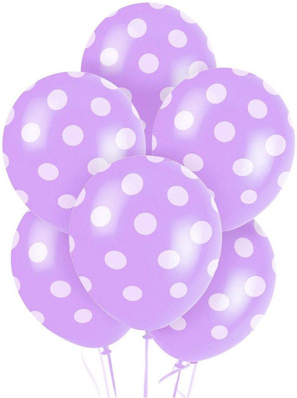 PartyballoonsHK Printed New Lavender Polka Dots ( Pack of 30) Balloon  (Purple, Pack of 30)