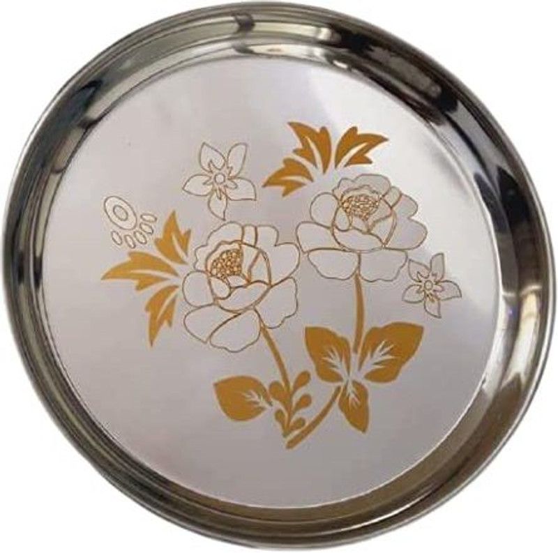 Zomba Stainless Steel Laser Print Plate Dinner Plate