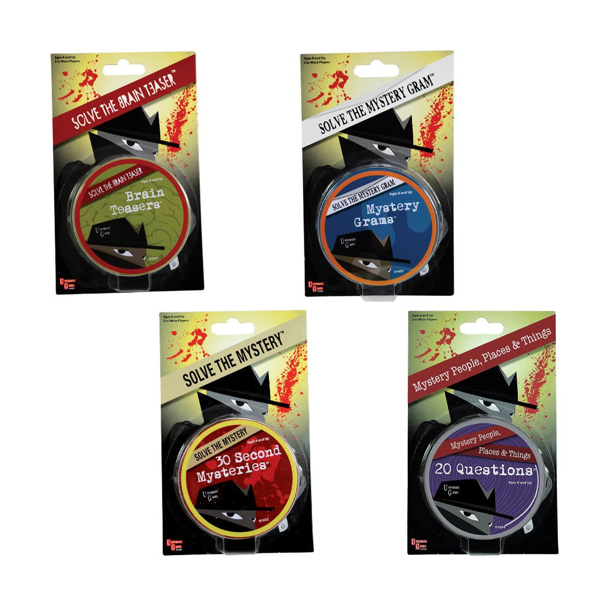 University Games: Mystery, Mind & Logic Tin Games - Assorted